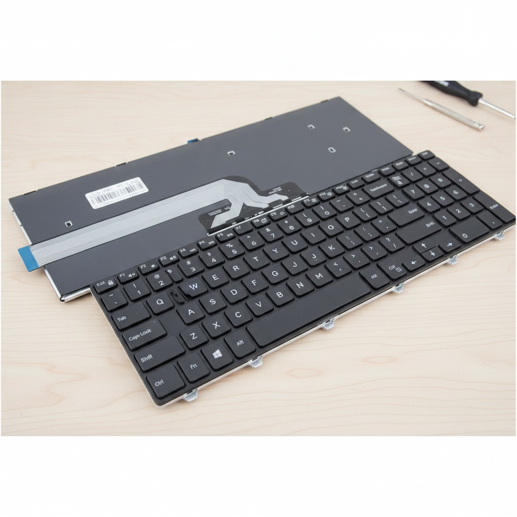 Ergonomic USB Replacement Keyboard for Dell Inspiron 15 Series without Backlight