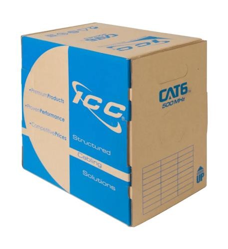 ICC ICCABT6VWH 1000 Ft Cat6 Plenum 500MHz Cable White