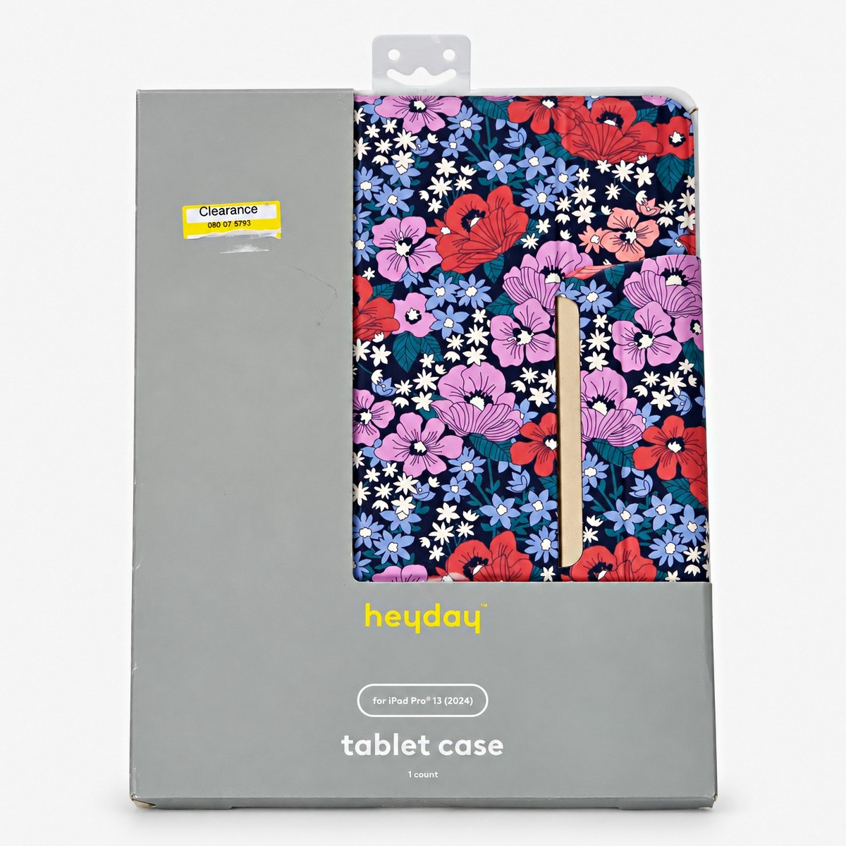 heyday Floral Tablet Case for Apple iPad Pro 13 (2024) Stand, Stylus Holder
