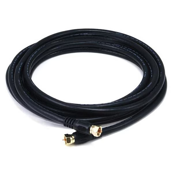 Monoprice Coaxial Cable,RG-6,12 ft.,Black 3032 Monoprice 3032 844660030324 Black