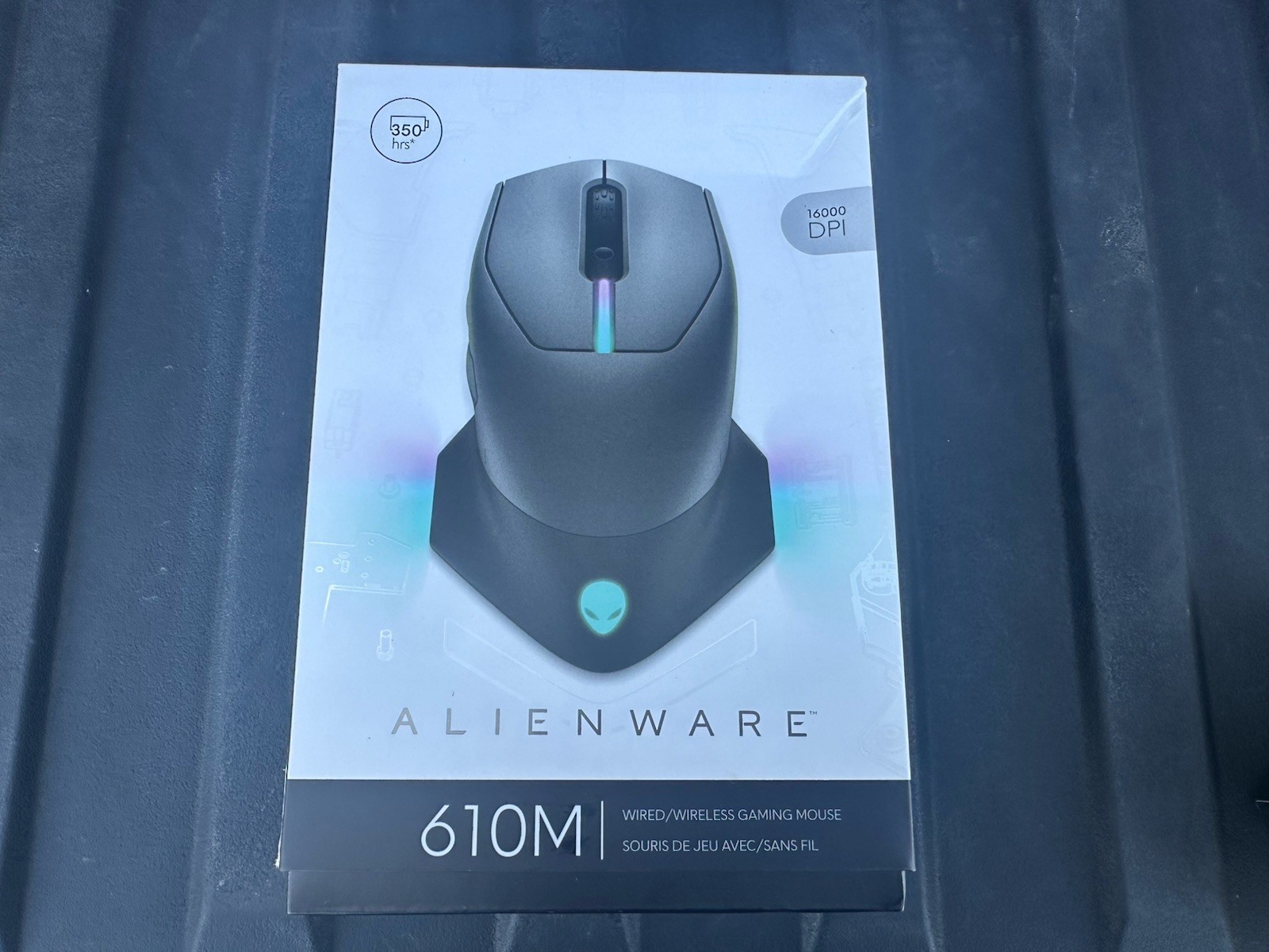 Alienware AW610M Wired/Wireless Gaming Mouse Dark- 7 Programmable Buttons New
