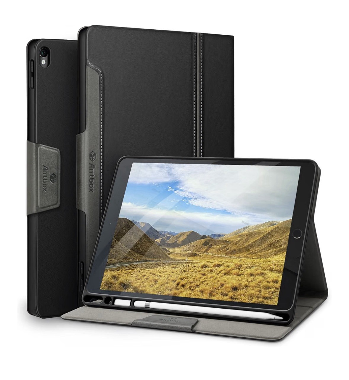 Antbox Case for iPad Pro 10.5 / iPad Air 3, Black, Leather