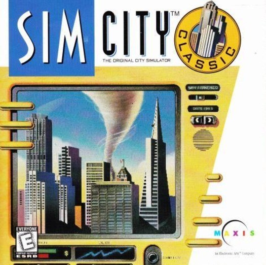 SimCity 1 Classic PC MAC CD original build design roads railroad city sim game