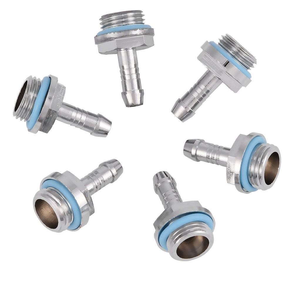 G1/4" Barb Fitting Adapter, Hose Barb to Pipe Fittings Connect for PC Compute...