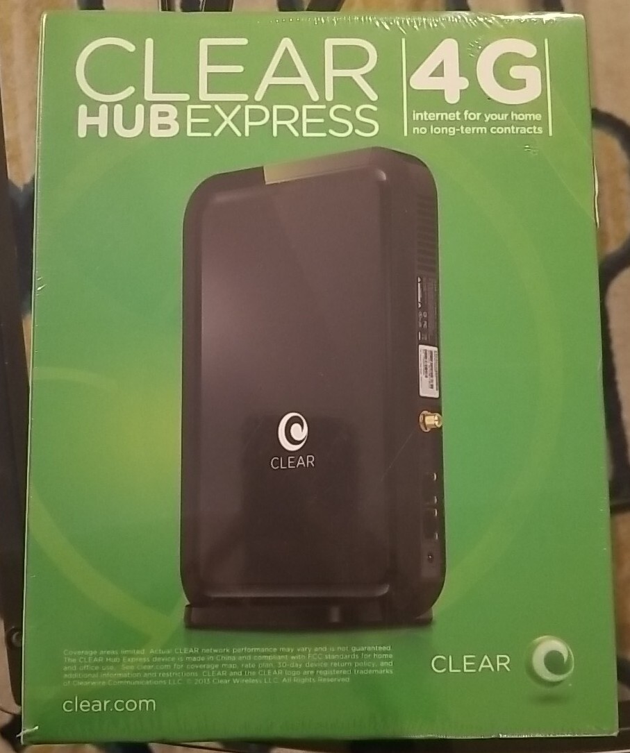 New Clear Hub Express 4G Internet Wifi Modem Router Sealed 