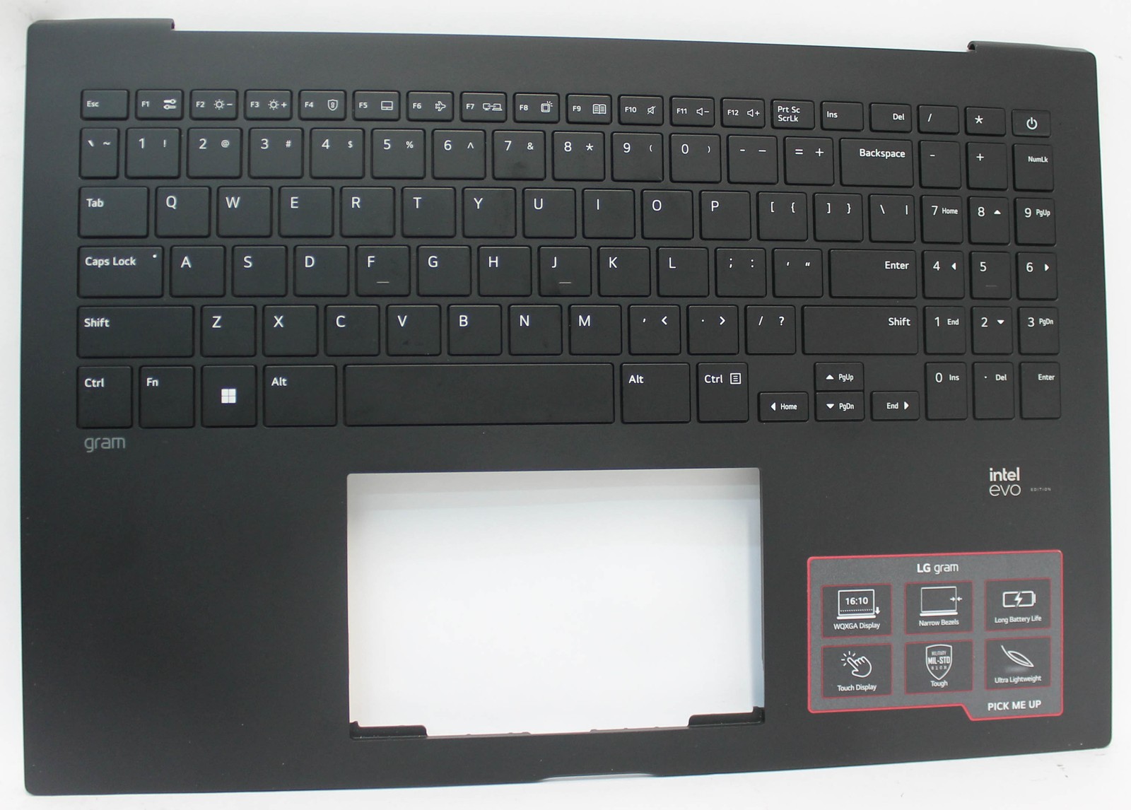 MBN665493 LG PALMREST TOP COVER W/KB US BL GRAM 16Z90S-H.ADB9U1 "GRADE A"