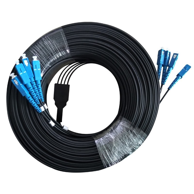 250m 4 core SC/UPC FTTH Drop Patch Cord Convert Line Outdoor Optical Fiber Cable