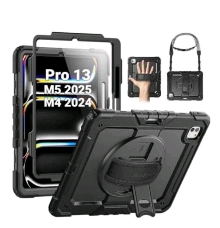 SEYMAC Case for iPad Pro 13 Inch M5 / M4 (2025/2024), Black NEW IN SEALED PAC