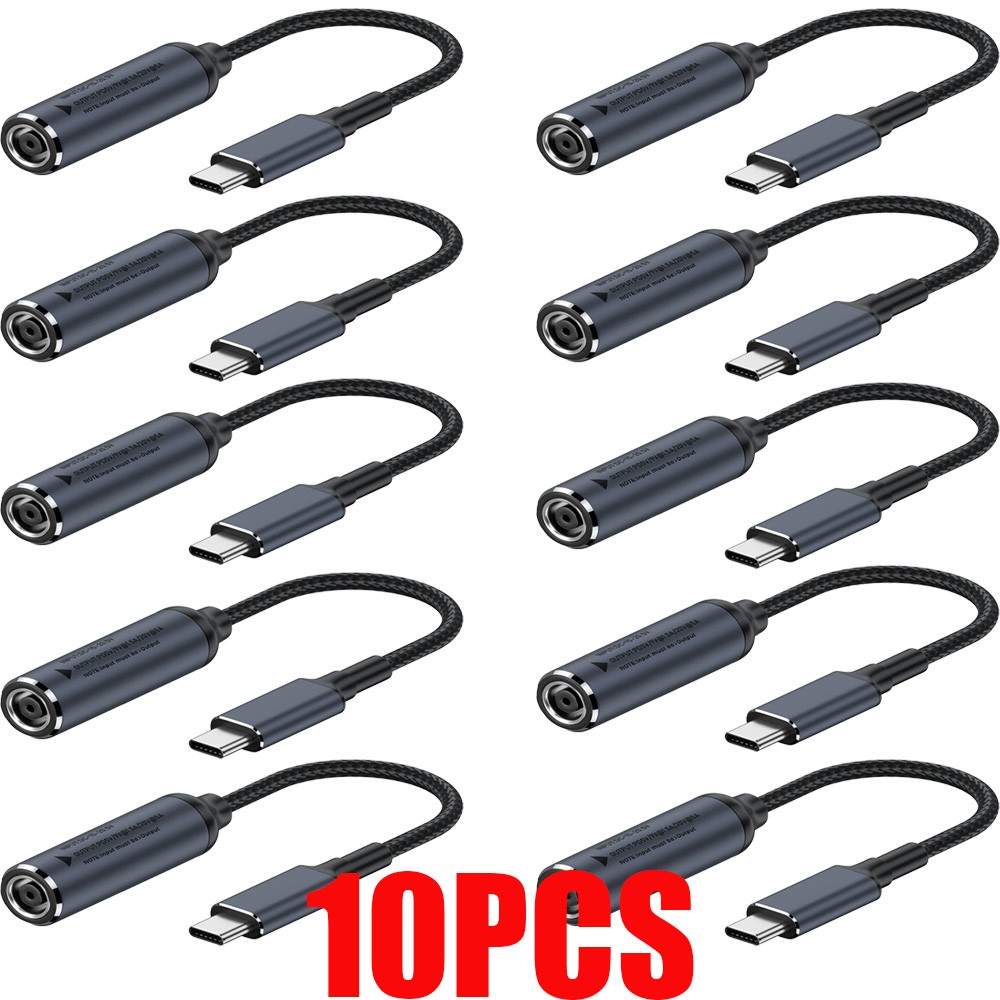 10pcs for HP DELL 100W  7.4mm Power Adapter Converter Cable To USB-C Port New