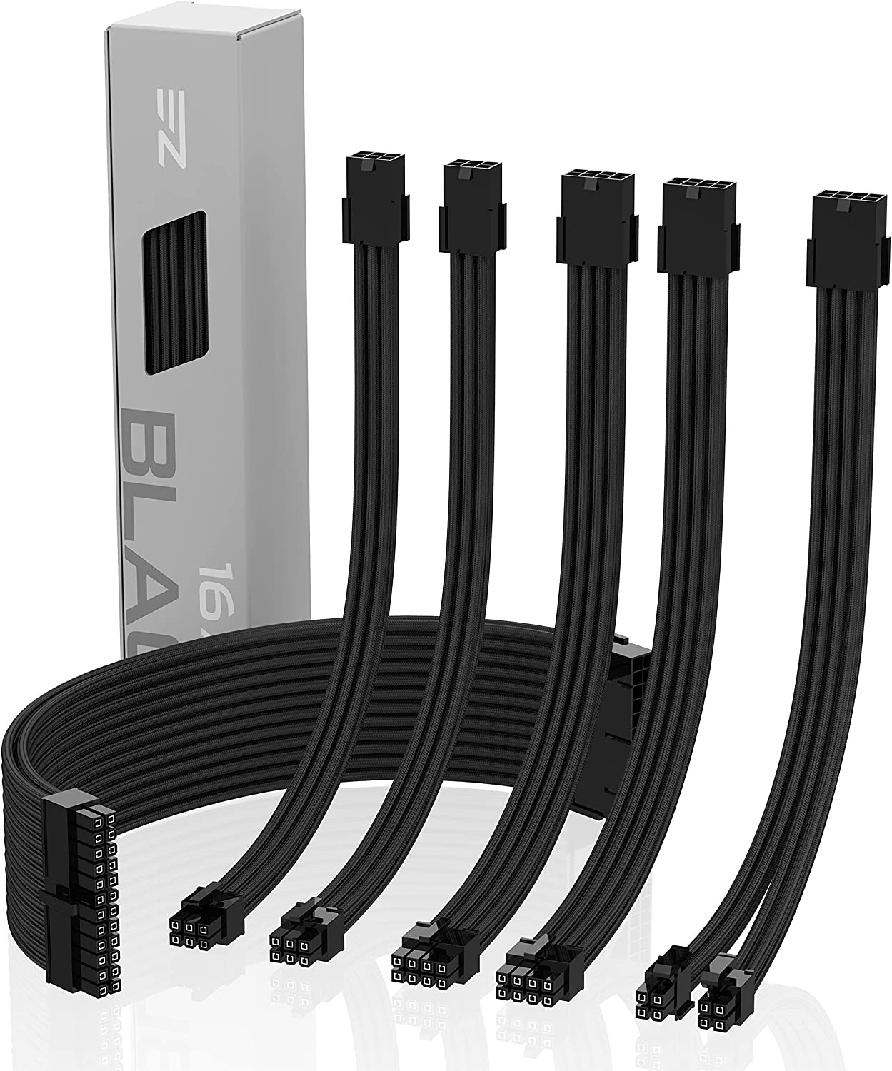 PSU Cable Extension Kit Sleeved Cable Custom Power Supply Sleeved Extension 16 A
