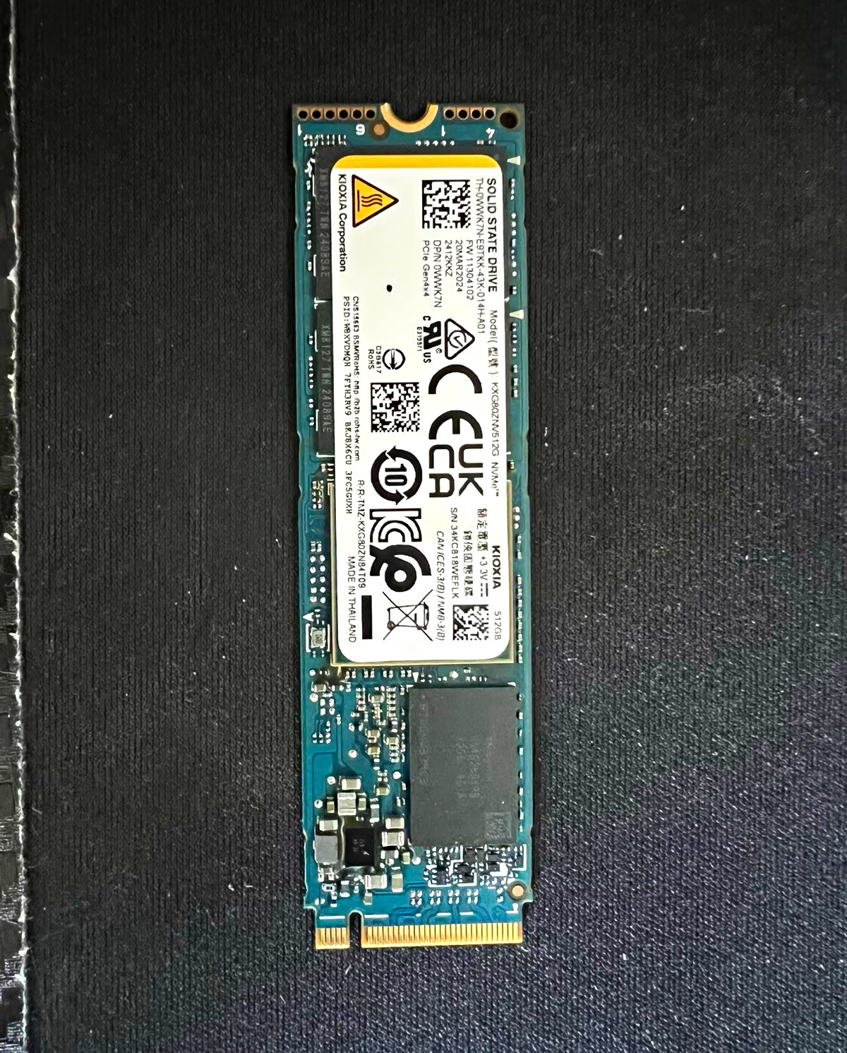 KIOXIA 512GB KXG80ZNV512G