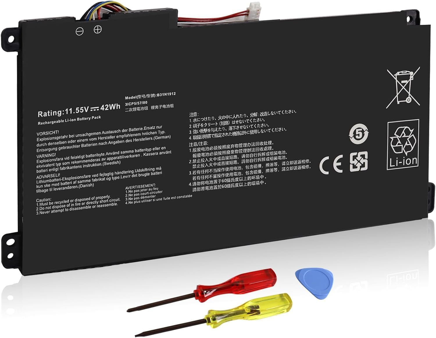 42Wh B31N1912 C31N1912 Replacment Laptop Battery for ASUS Vivobook 14 15.6" E410