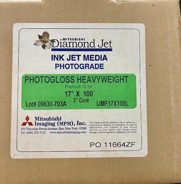 MITSUBISHI 17"x100' Inkjet Photo GLOSS 255 gsm  IJMF17X100L