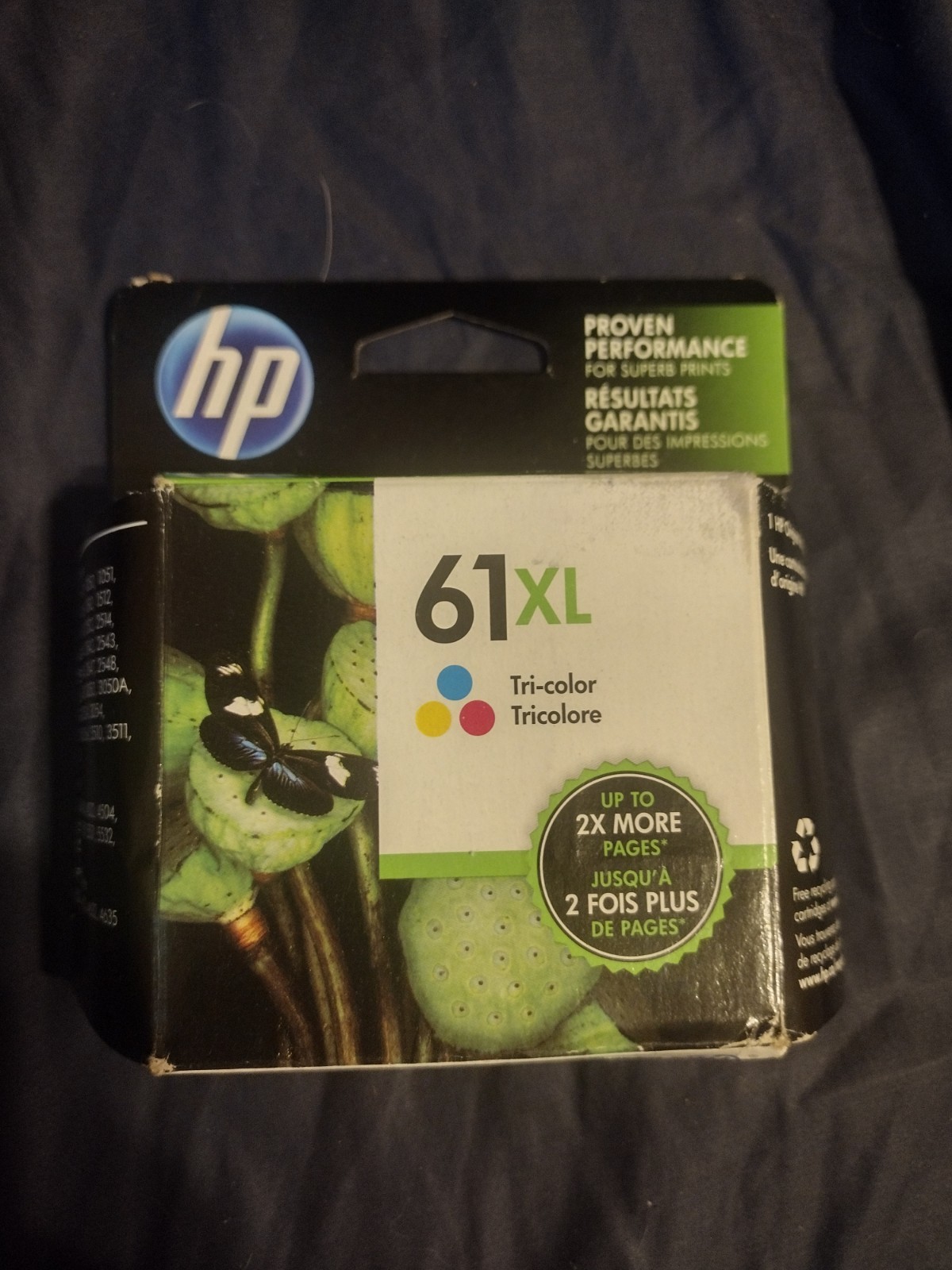 Genuine HP 61XL Tri-Color Ink Cartridge Expired 5/2020