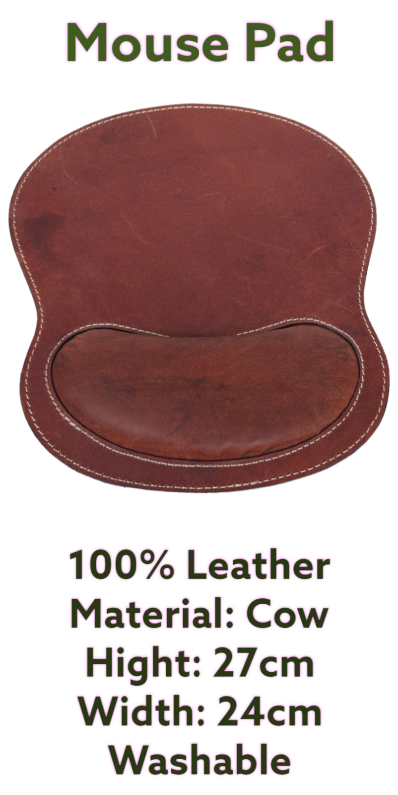 genuine leather mouse pad