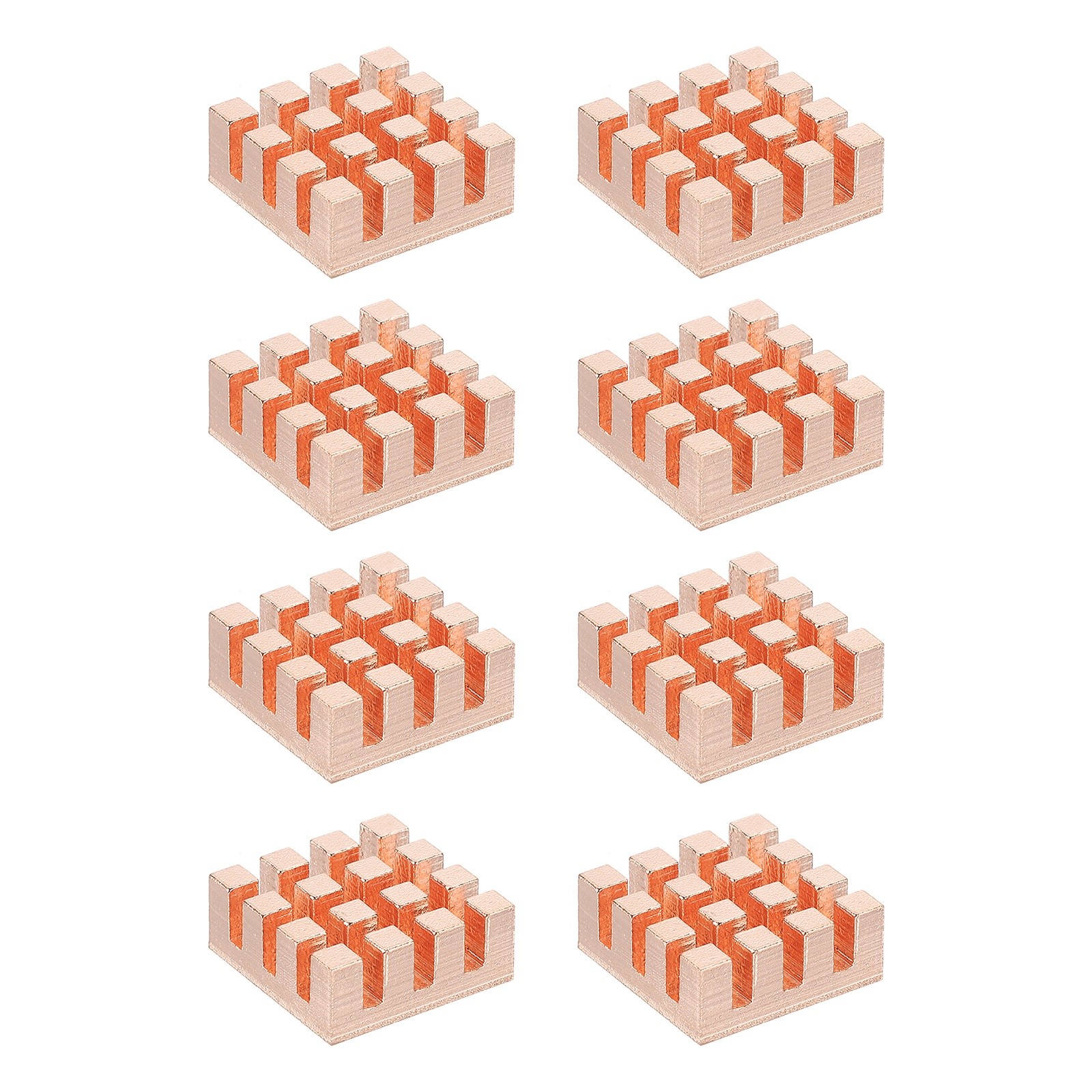 8 Pcs Copper Heatsink 15x15x6mm, Heat Sink Cooler Radiator for
