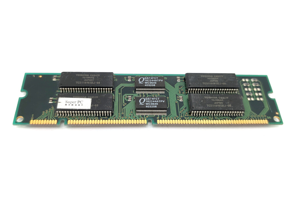 TC5118165BJ-60 16MB EDO RAM 2Mx64 168-pin memory buffered Toshiba 60ns