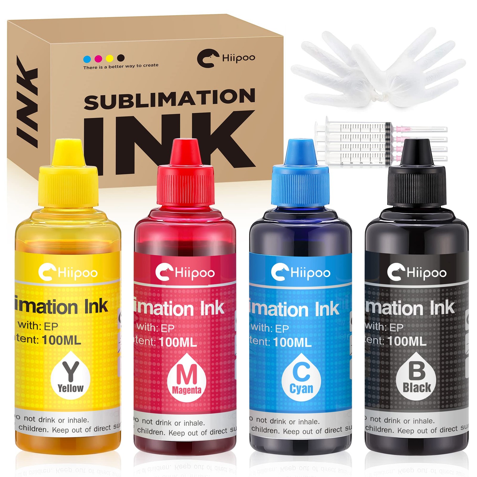 Sublimation Ink Refilled Bottles Work with WF7710 ET2760 ET2720 ET2803 ET2800...