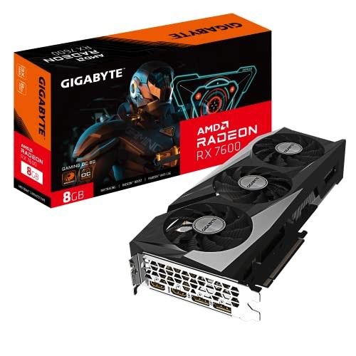 GIGABYTE GV-R76GAMING OC-8GD GDDR6 Graphics Board with RX7600XTX 8GB