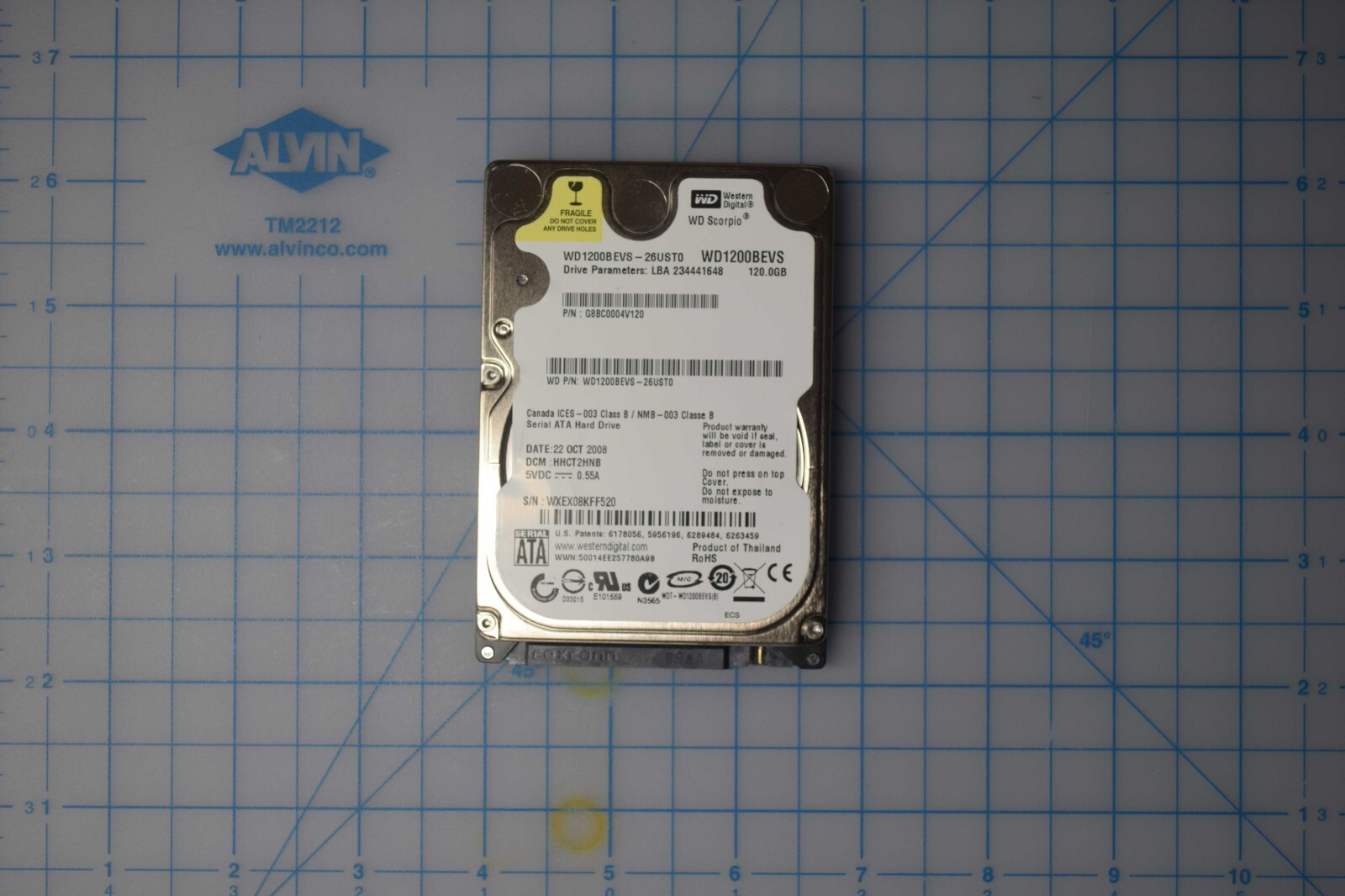 IBM Western Digital 120Gb 5400RPM 2.5 9.5MM SATA Grade A WD1200BEVS
