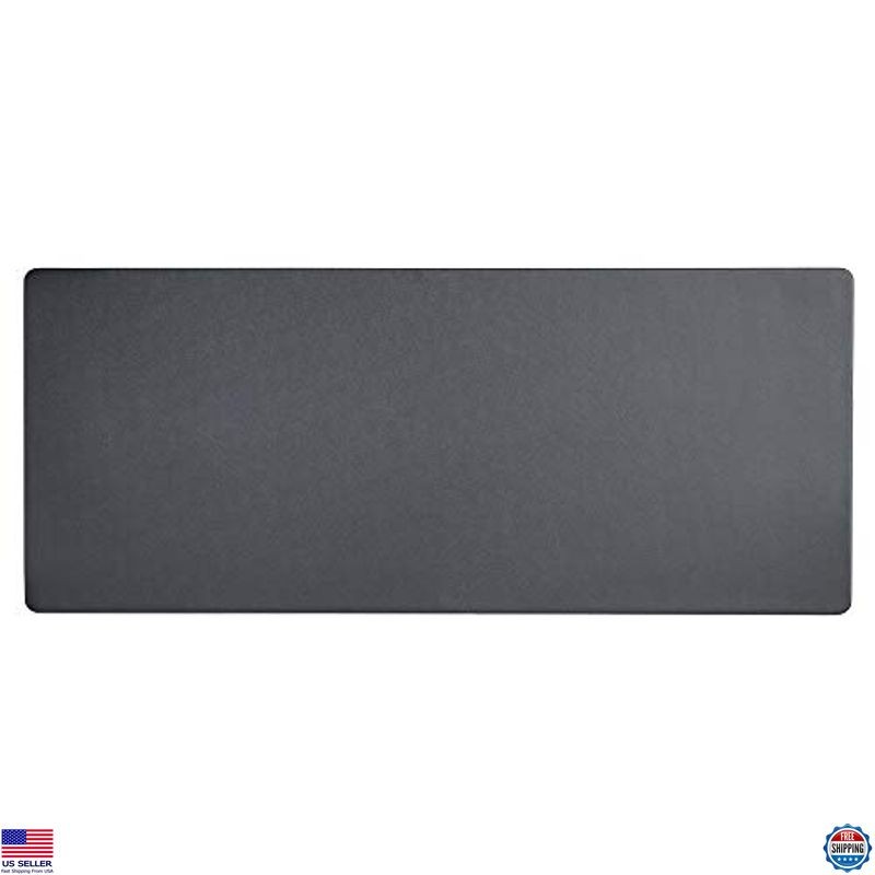 Black Leatherette 30"x12.5" Keyboard Mouse Desk Mat - Durable & Stylish