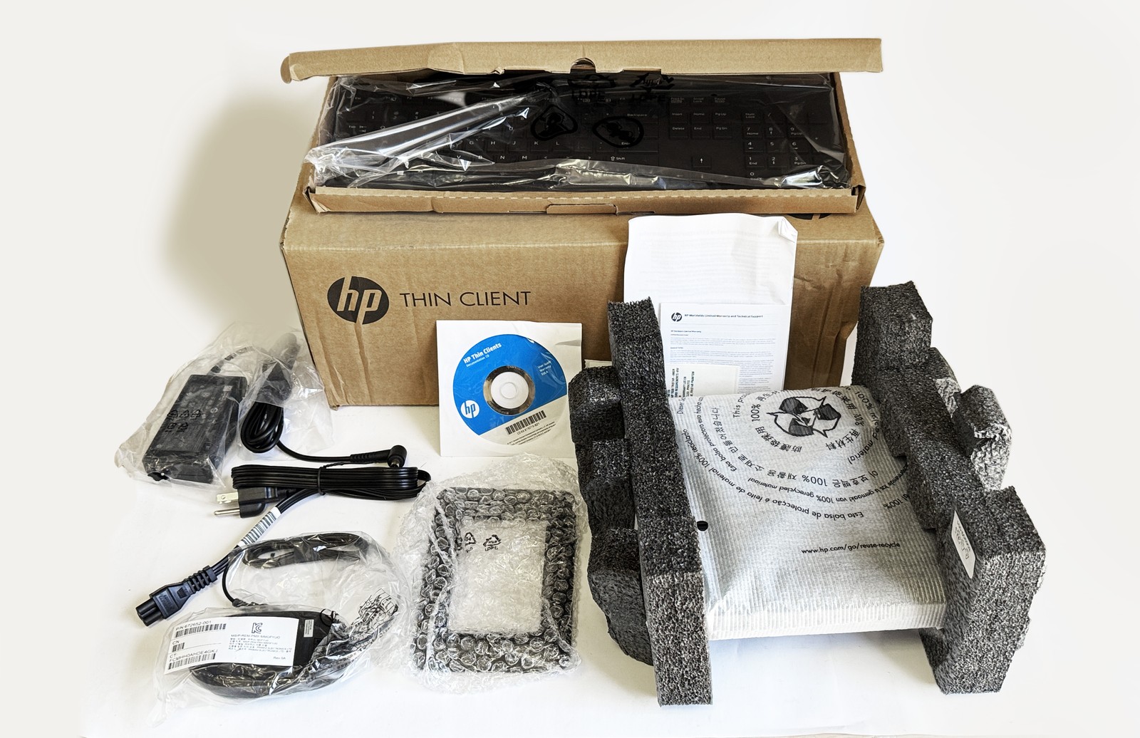 New HP t630 Thin Client AMD GX-420GI 4GB RAM 16GB Flash WiFi No OS KB & Mouse