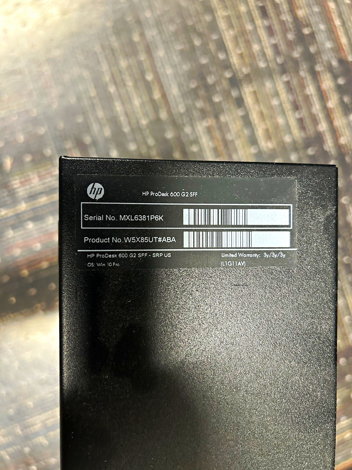 HP ProDesk 600 G2 SFF Desktop Intel Core i5 Optical Drive Black W5X85UT#ABA