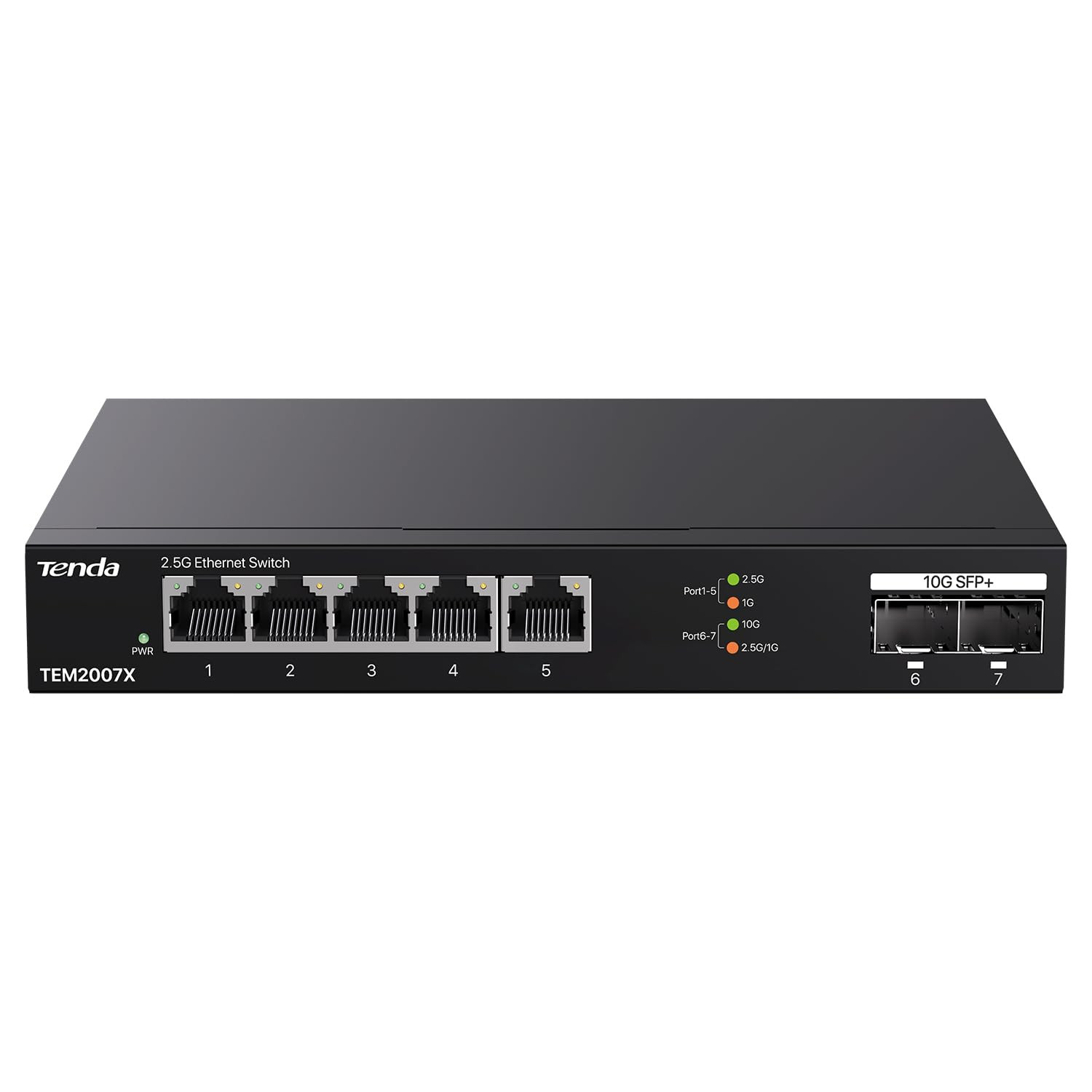 TEM2007X, 5 Port 2.5G Ethernet Switch, Unmanaged 2.5Gb Switch with 5 x 2.5G P...