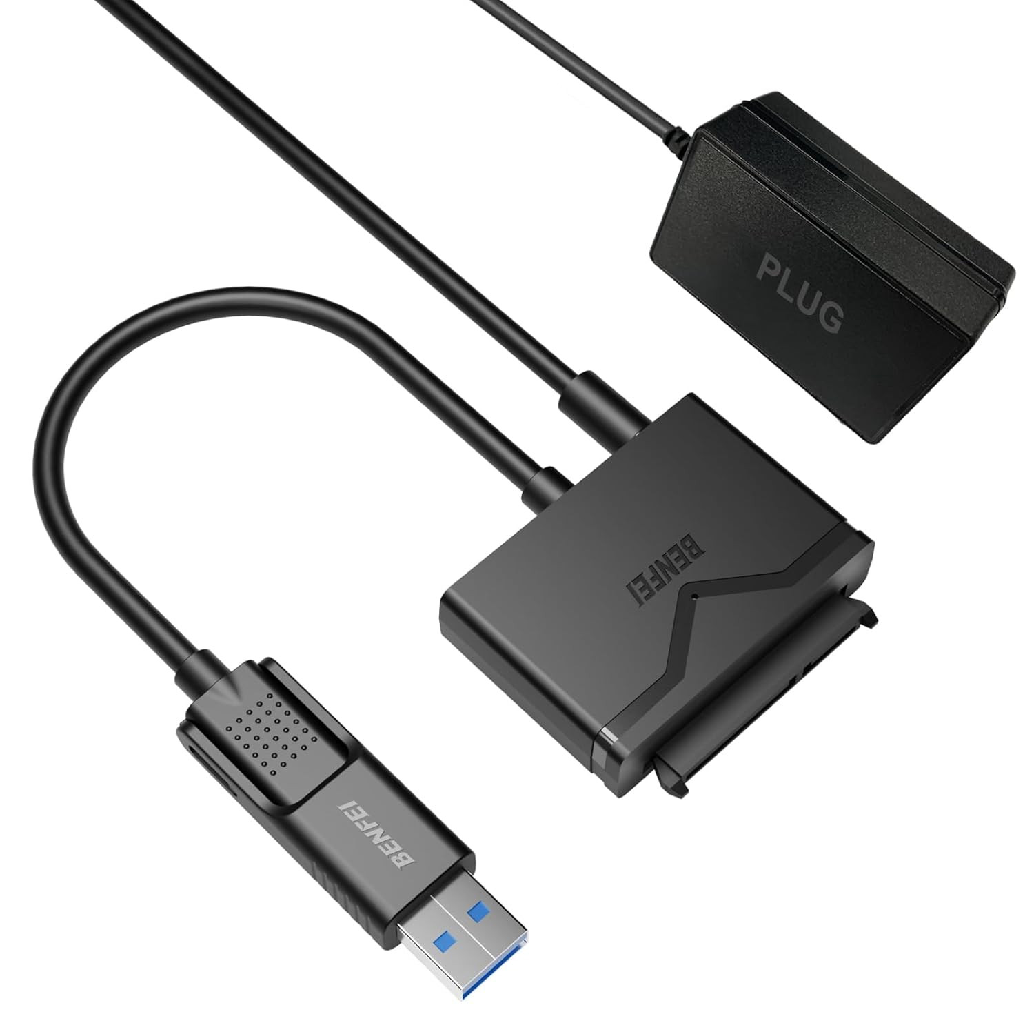 BENFEI  USB 3.0 to SATA III Hard Drive Adapter for 2.5 3.5"HDD/SSD Hard Drive