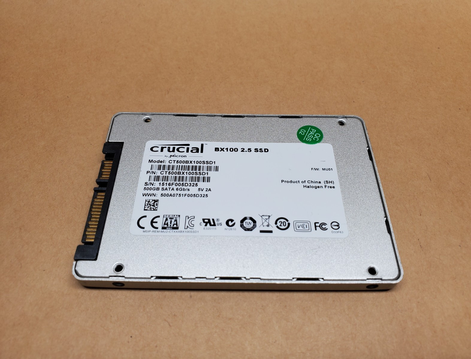 500GB Micron Crucial BX100 CT500BX100SSD1 SATA 6Gb/s 2.5" SSD | Tested