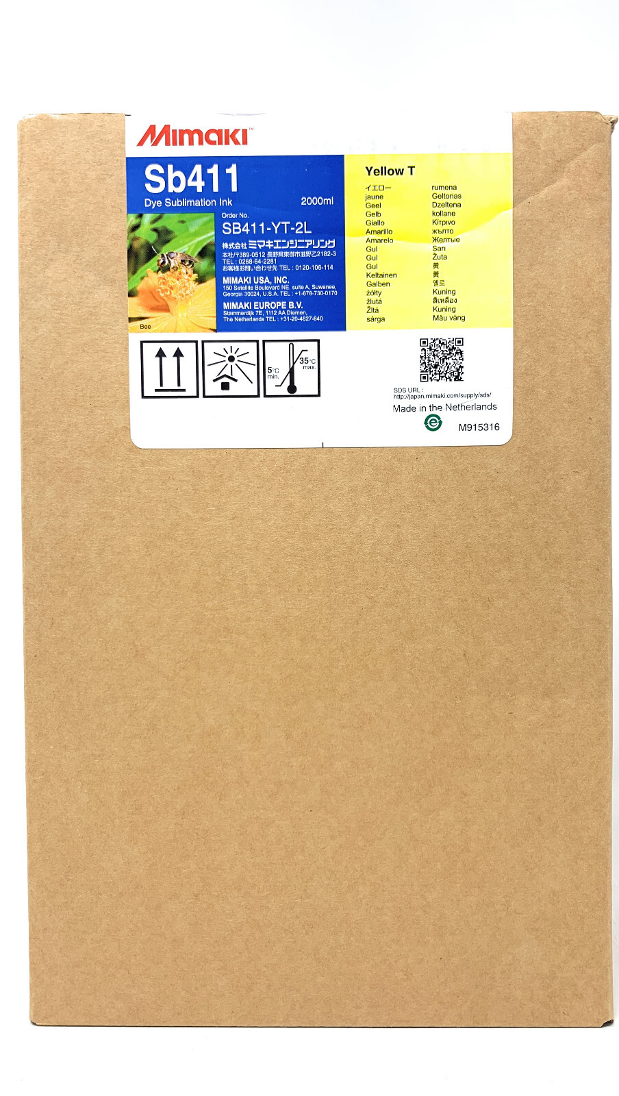 MIMAKI SB411YT-2L SB411 ORIGINAL YELLOW INK TS300P-1800 [2019/2020]