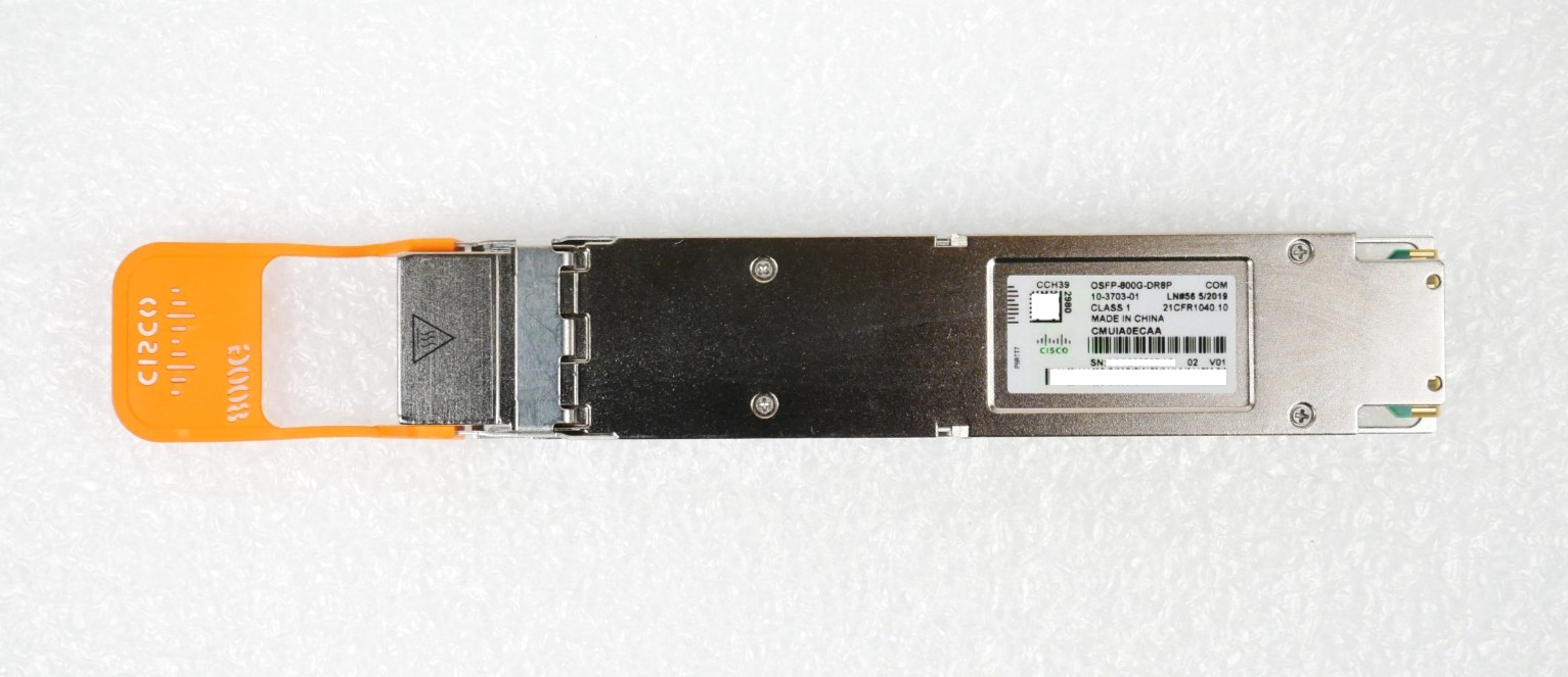 Cisco 10-3703-01 OSFP-800G-DR8P 800GBASE-DR8 500m SMF OSFP Transceiver Module