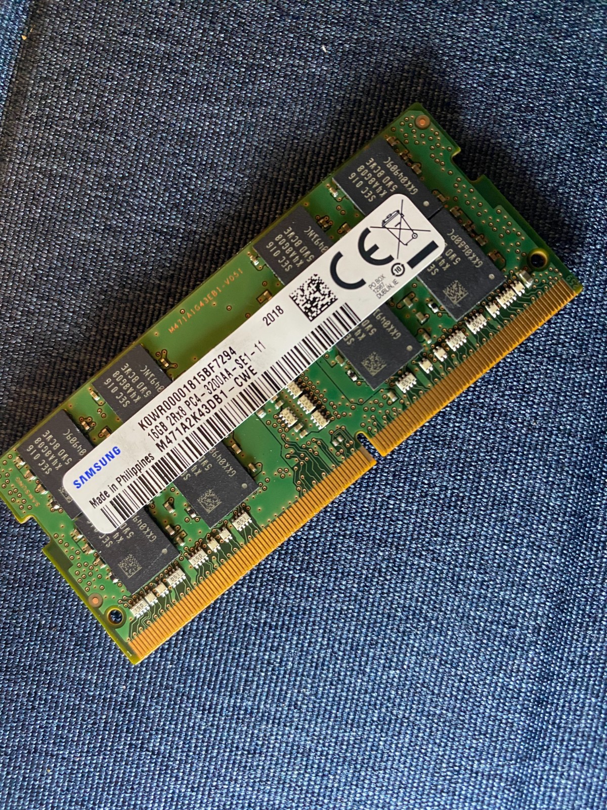Samsung 16GB (8x2R) PC4-25600 DDR4 Memory (M471A2K43DB1-CWE)