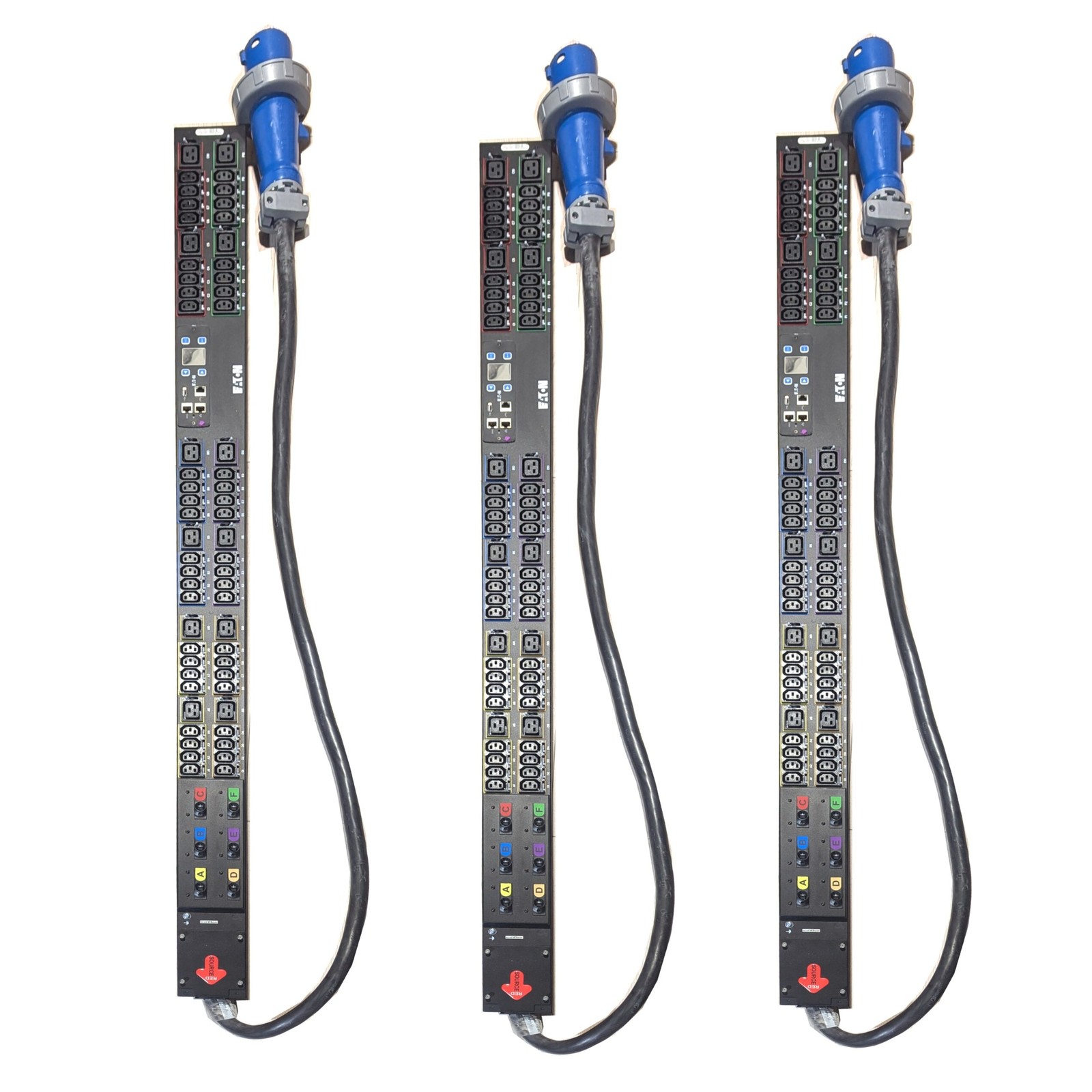 Eaton (QTY 3) ePDU G3 Metered Input PDUs EMI338-06 240V 48A 3-PH 3W+PE 17.3kW...