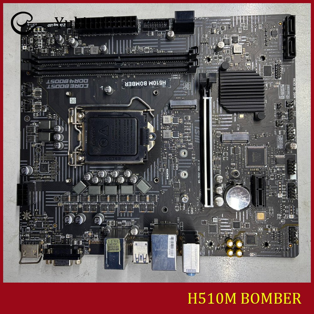 FOR MSI H510M BOMBER DDR4*2 64GB LGA 1200 HDMI VGA mATX Motherboard Test OK