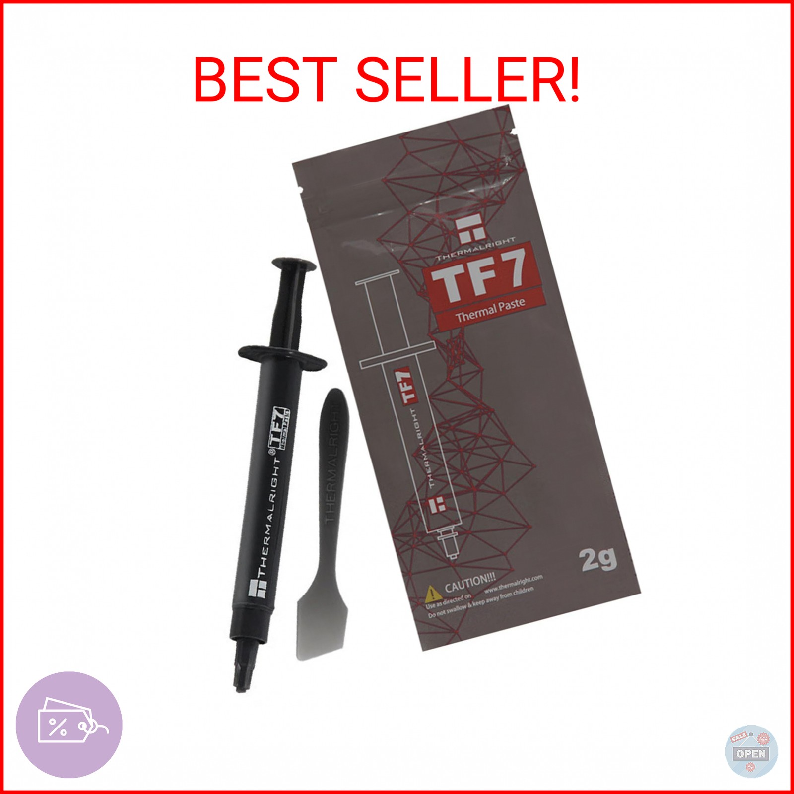 Thermalright TF7 Thermal Paste - 12.8W/m.k Heatsink Compound 2 Gram | High Durab