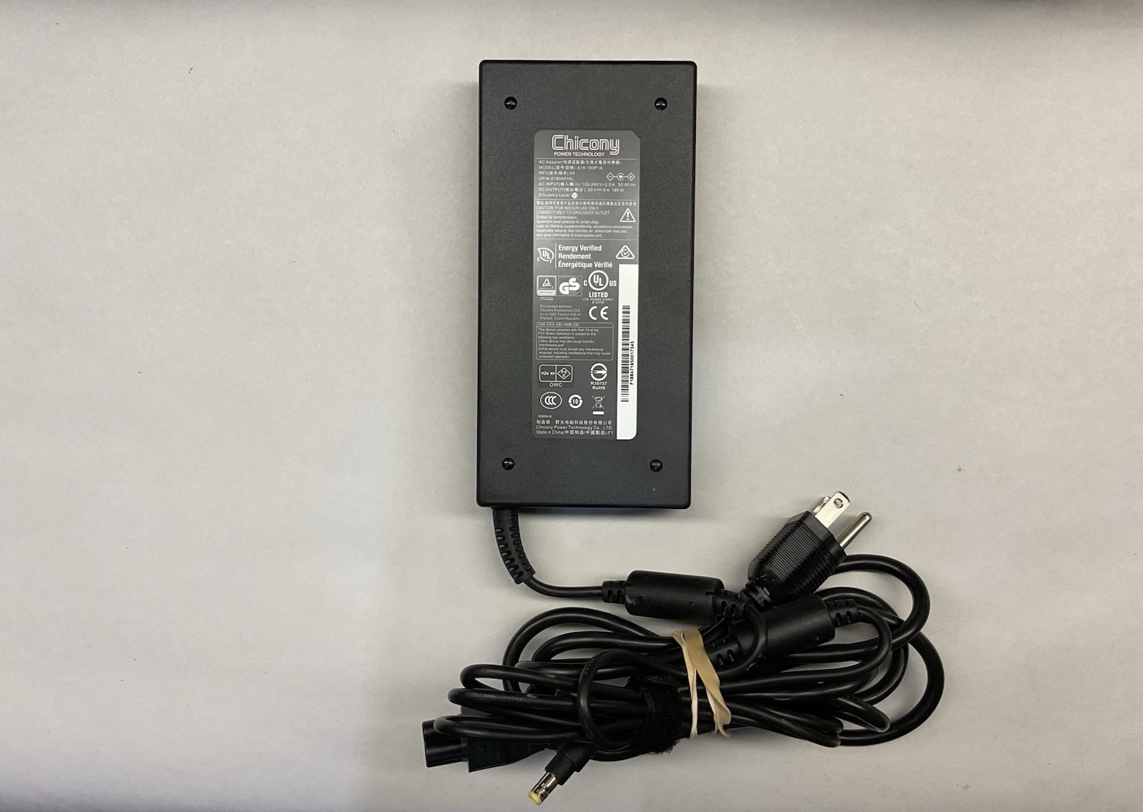 Chicony 180W 20V 9A  Adapter A15-180P1A Power Supply  MSI Laptop 