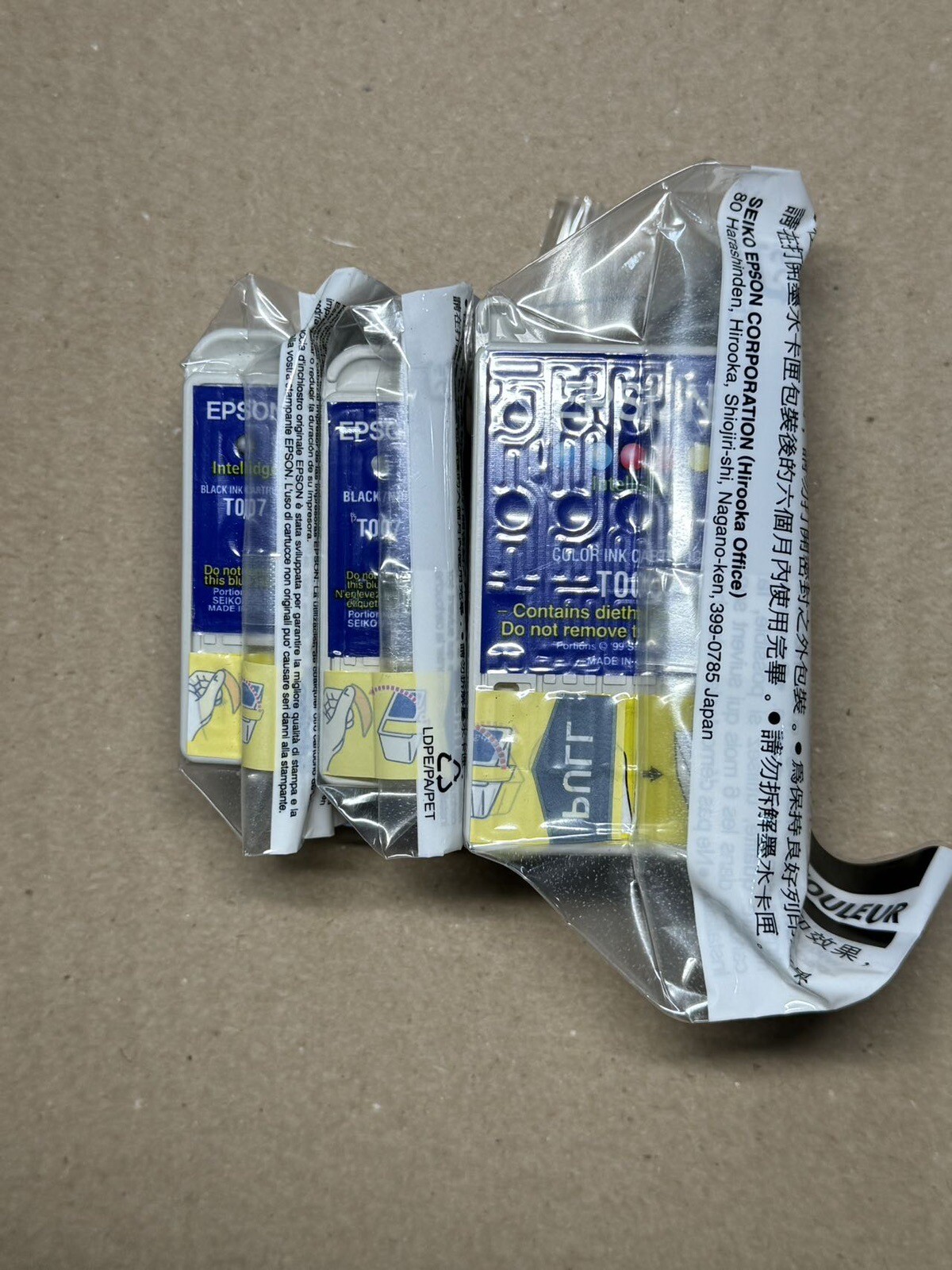 3 packs Epson T009 & 2 x T007 INK Cartridges for 1270, 900, 1280 OEM