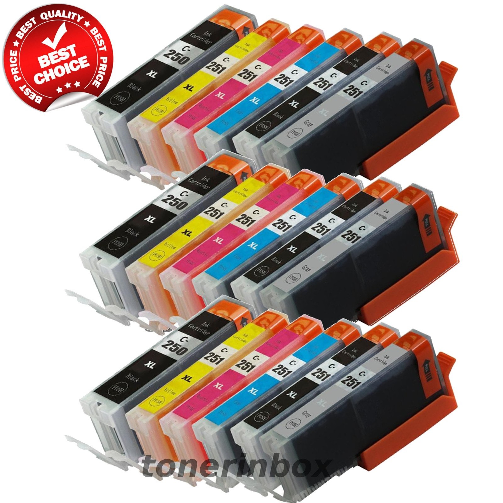 18pk PGI-250XL CLI-251XL with Gray Ink Set Fits Canon Pixma iP8720 MG6320 MG7120