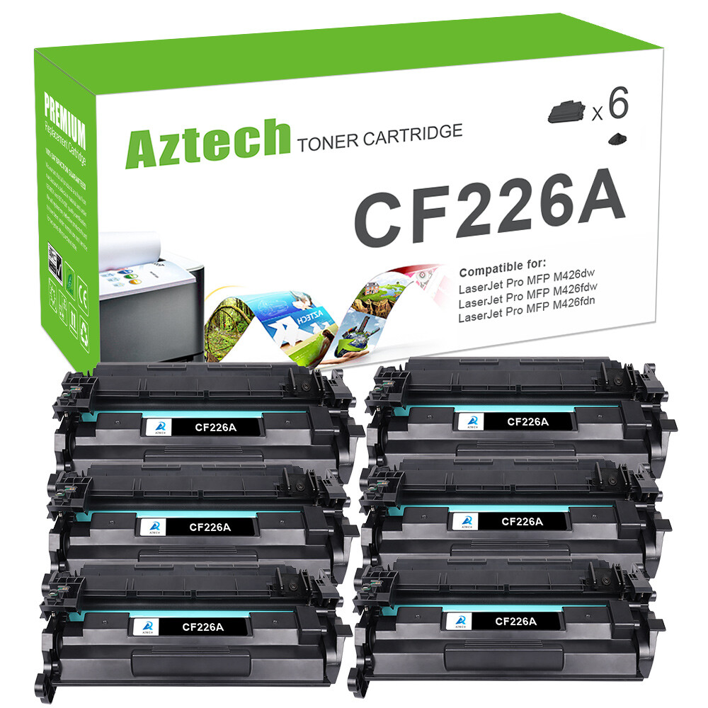 6 Pack CF226A 26A Toner Cartridge For HP 26A LaserJet Pro M402dn M402n M426fdn