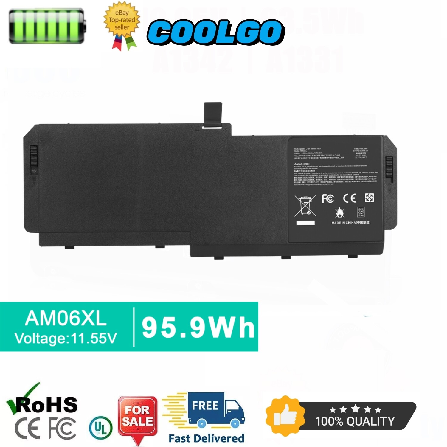 AM06XL BATTERY FOR HP ZBook 17 G5 G6 AMO6XL HSTNN-IB8G L07350-1C1 L07044-855