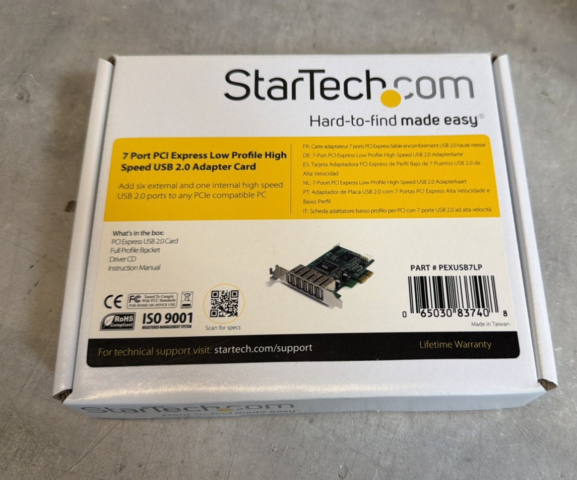 New - StarTech.com PEXUSB7LP 7 Port PCI Express High-Profile High-Speed Adapter