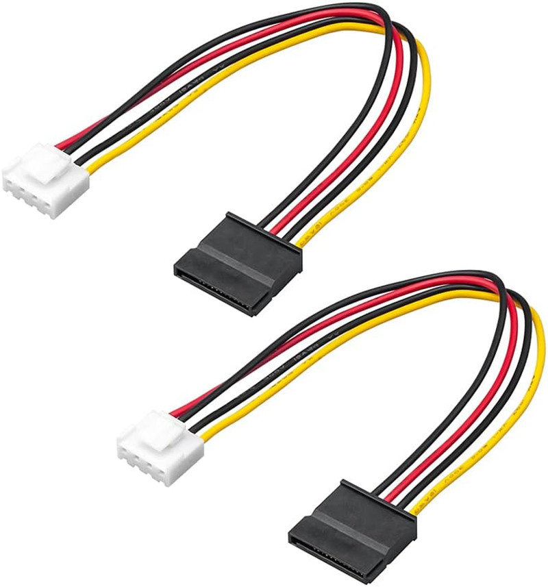 Owltree 2Pack 4 Pin to SATA Female Hard Drive Power Adapter Cable Compatible
