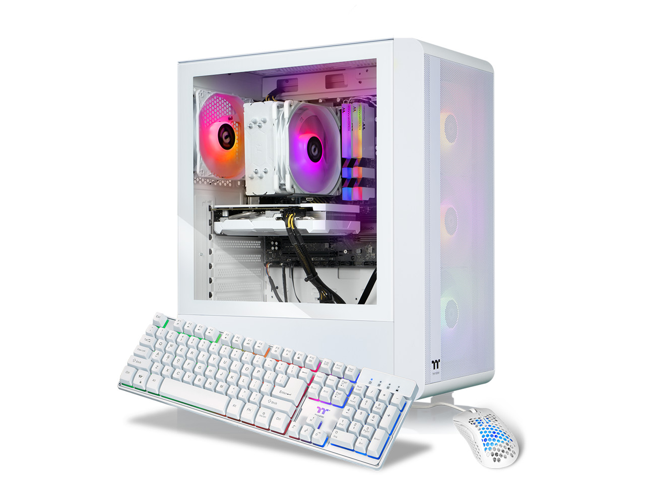 Thermaltake LCGS Quartz R66 Gaming Desktop (AMD Ryzen 5 5600, ToughRam DDR4 3600