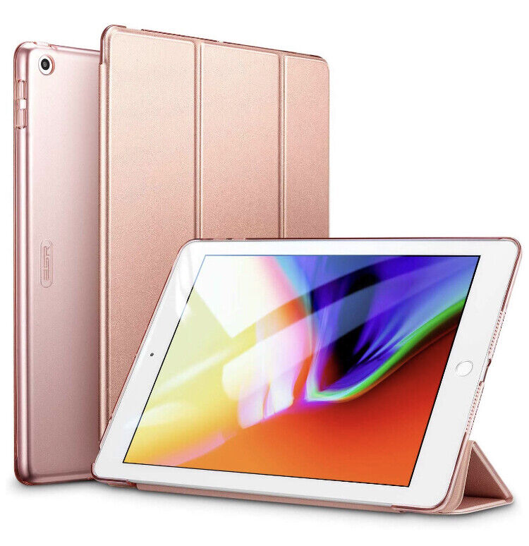 NEW ESR Yippee Smart Case w/ Tri-fold Stand For iPad 9.7 (2018/2017); Rose Gold