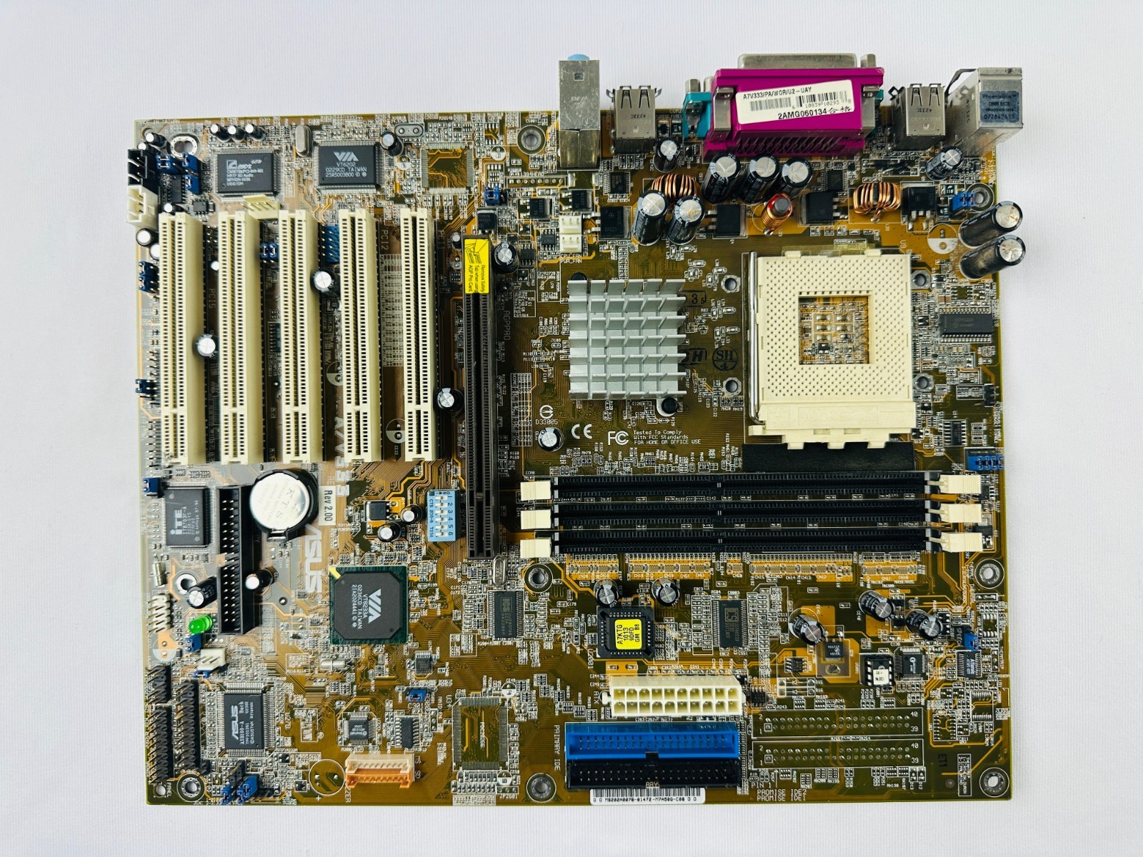 Asus  A7V333  A7V333/PA/WOR/U2-UAY Motherboard (No Returns Pls-For Parts Only)