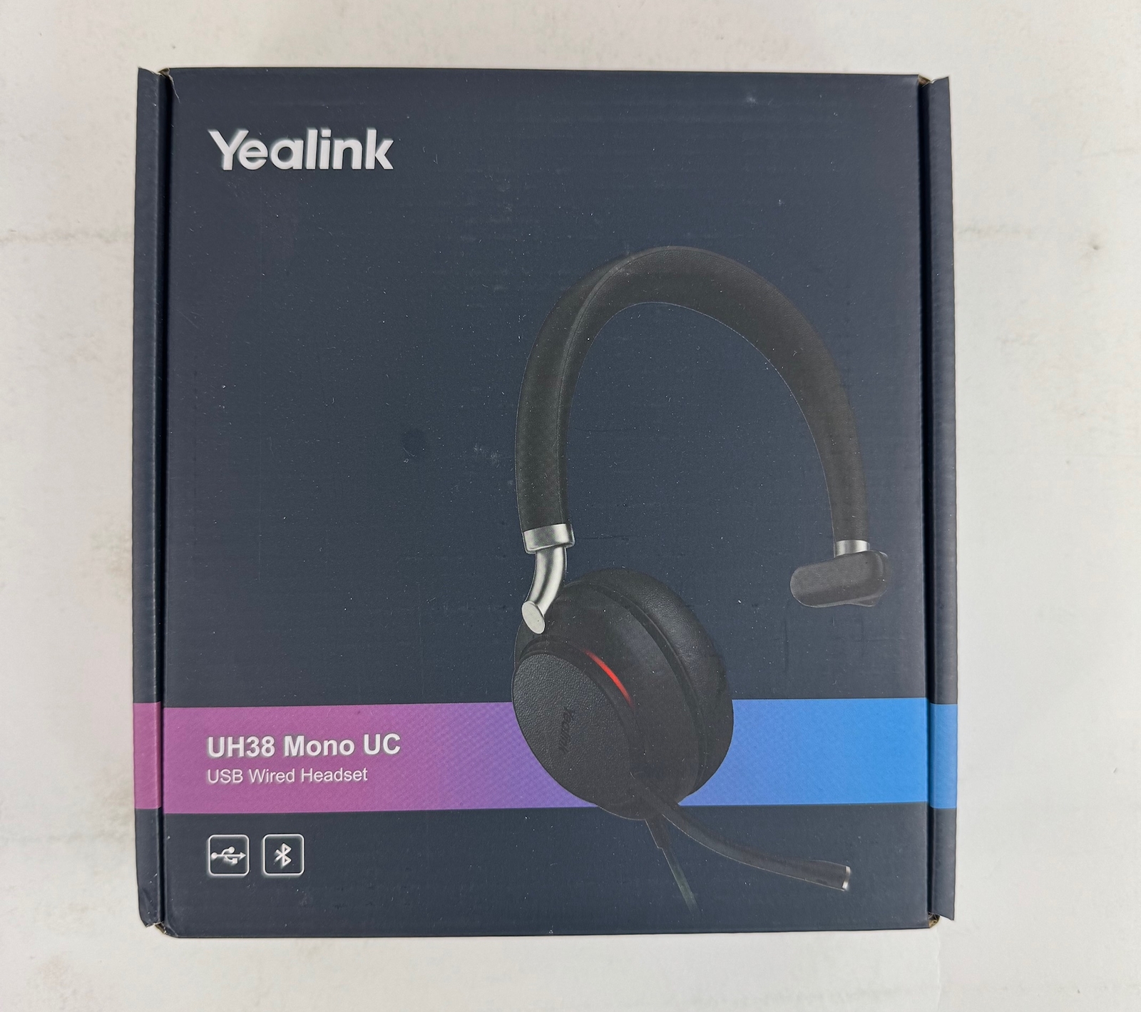 Yealink Headset UH38 USB Wired Mono Certified Noise-Cancelation USB-C - New
