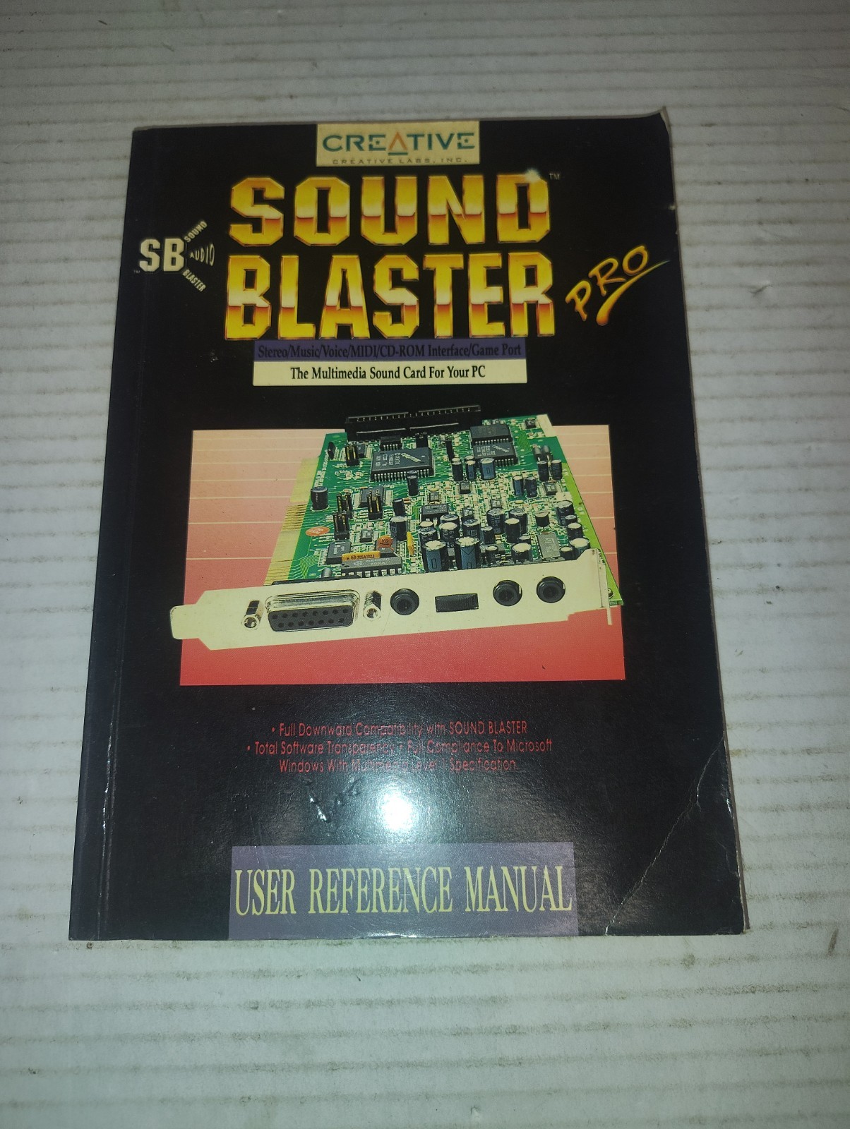 Creative Sound Blaster Pro User Reference Manual Vintage Book Creative Labs Inc