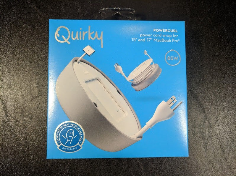 Quirky Powercurl POP Power Cord Wrap Organizer 15" & 17" MacBook Pro Laptop Gray