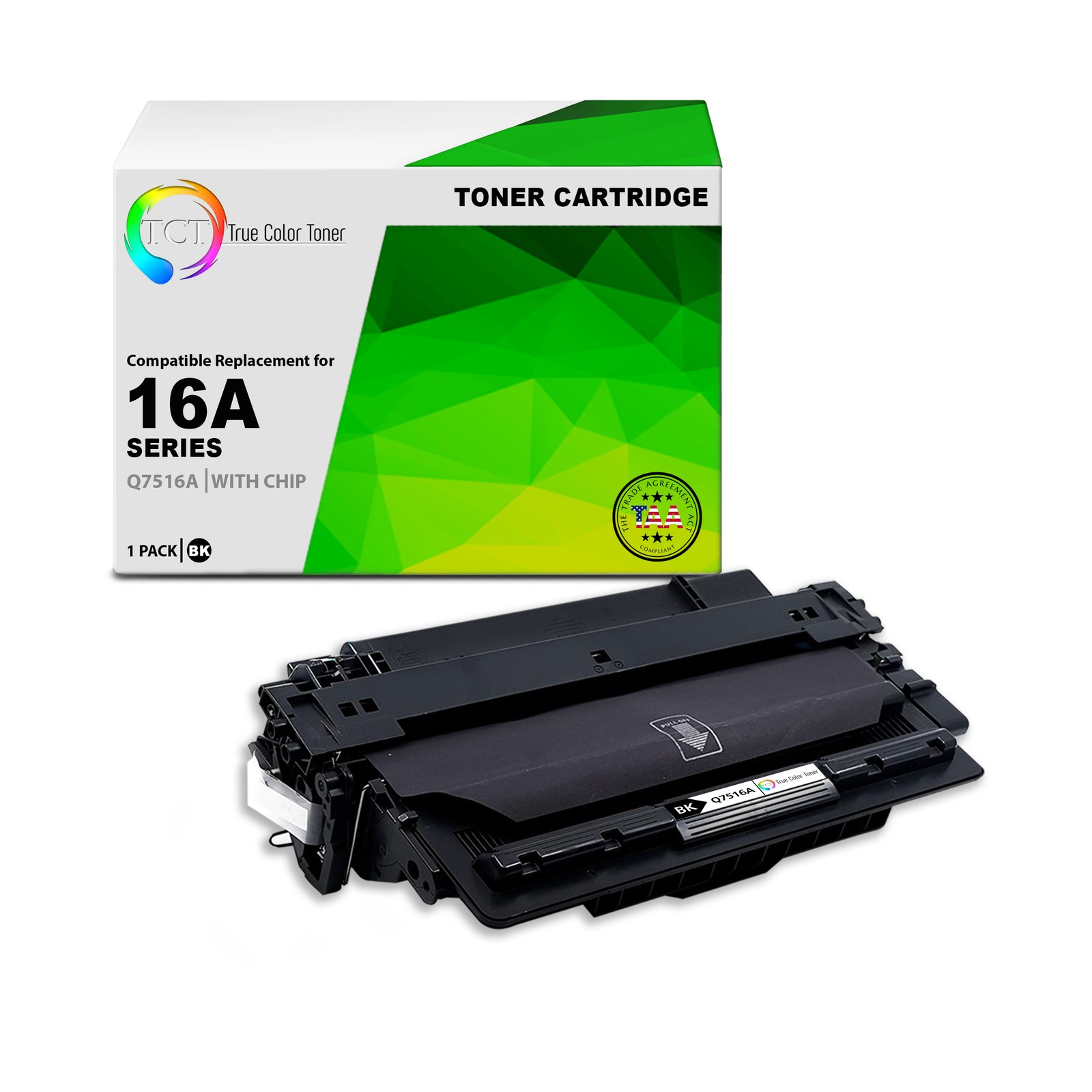 TCT Q7516A TAA Compliant Toner Cartridge Replacement for HP Q7516A - 16A